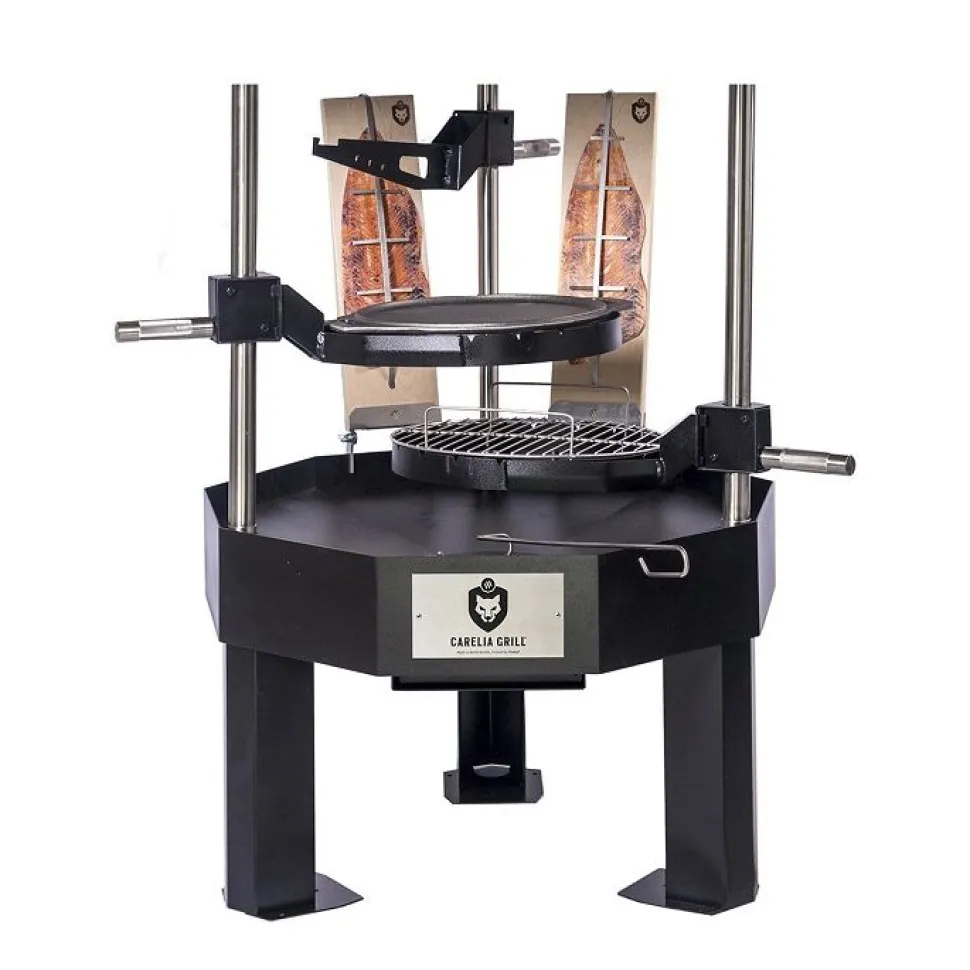 Pihagrilli Carelia Grill® 9K-80 Premium matala ilman huuvaa musta