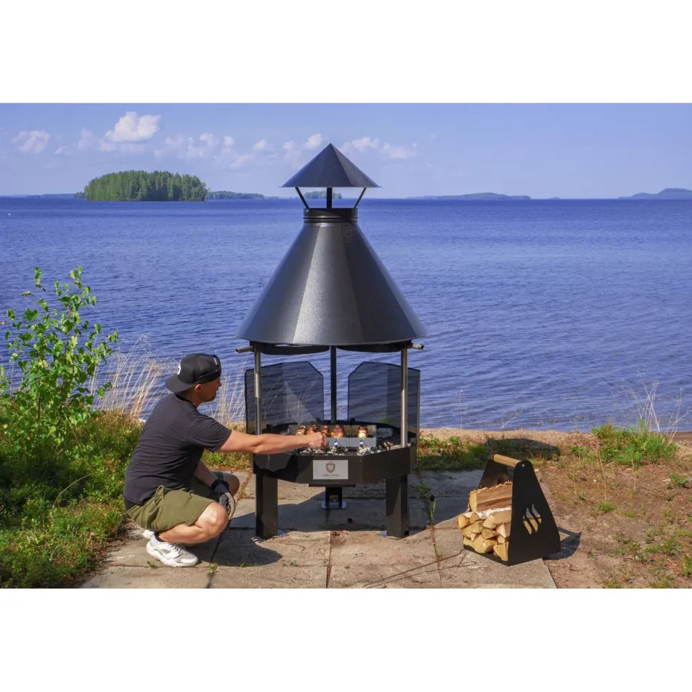 Pihagrilli Carelia Grill® 9K-100 Premium matala musta