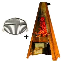 Pihagrilli FIREHUT® 1415x760x750 mm corten teräs