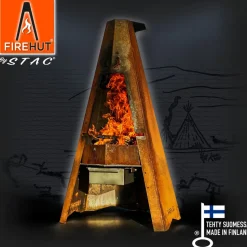 Pihagrilli FIREHUT® 1415x760x750 mm corten teräs