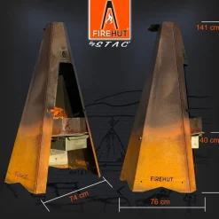Pihagrilli FIREHUT® 1415x760x750 mm corten teräs