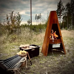Pihagrilli FIREHUT® 1415x760x750 mm corten teräs