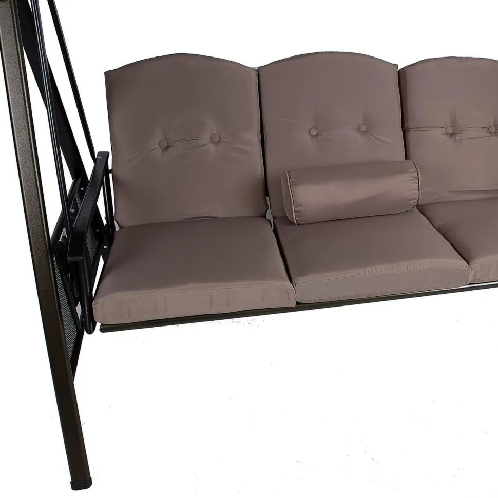 Pihakeinu Home4you Franco, katoksella, 3-istuttava, ruskea