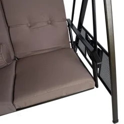 Pihakeinu Home4you Franco, katoksella, 3-istuttava, ruskea