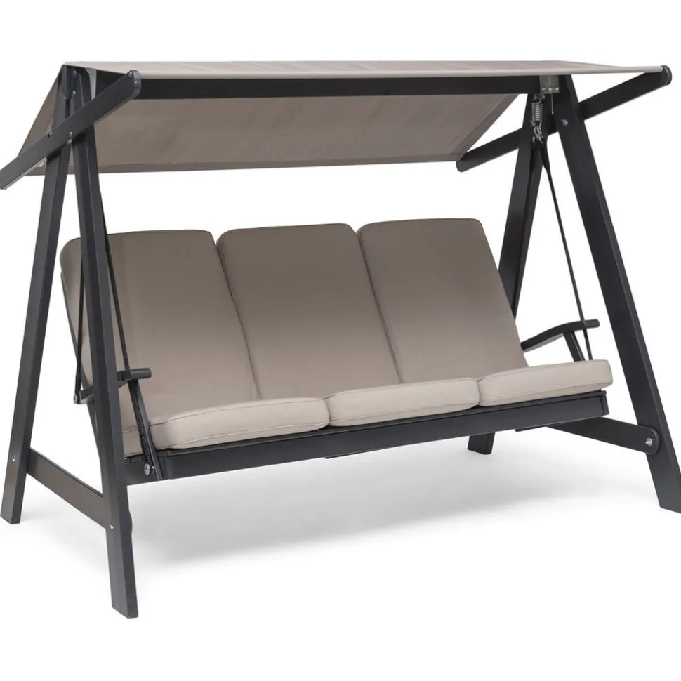Pihakeinu Hillerstorp Aspö, 3-istuttava, tummanharmaa/beige
