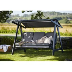 Pihakeinu Hillerstorp Aspö, 3-istuttava, tummanharmaa/beige