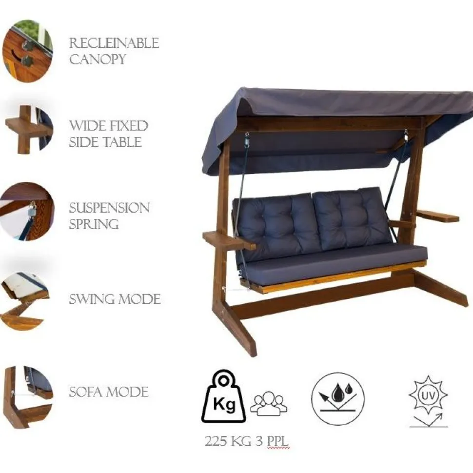 Pihakeinu Linento Garden Viva 2200, 3-istuttava, beige