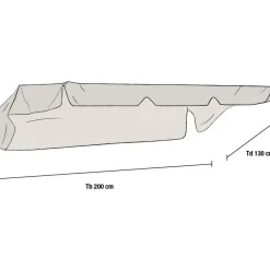 Pihakeinun katto Brafab Bonn, 200x130cm