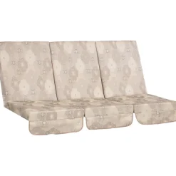 Pihakeinun pehmuste Home4You MONTREAL 114x52x9 cm, beige, ympyräkuosi, 3-osainen