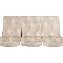 Pihakeinun pehmuste Home4You MONTREAL 114x52x9 cm, beige, ympyräkuosi, 3-osainen