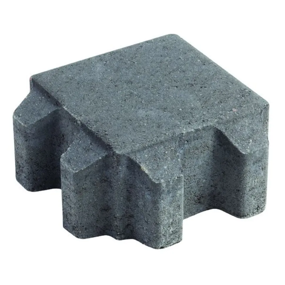 Pihakivi Lakka Nurmikivi 80 140x140x80 mm musta