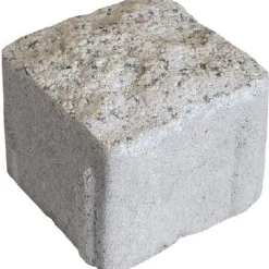 Pihakivi Rudus Artik-noppa, 92x92x80mm, profiloitu, hienopesty, vaaleanharmaa