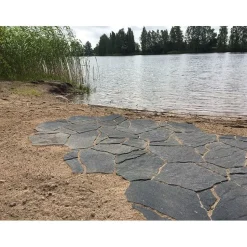 Pihakivi Rudus Luotokivi 336x246x80 mm profiloitu hiili
