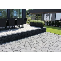 Pihakivi Rudus Luotokivi 336x246x80 mm profiloitu hiili