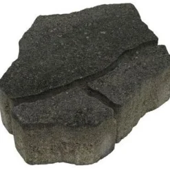Pihakivi Rudus Luotokivi 336x246x80 mm profiloitu mustaharmaa