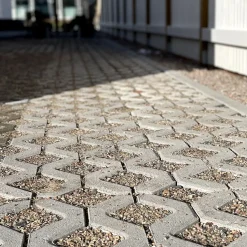 Pihakivi Rudus Reikälaatta 598x398x80 mm sileä harmaa