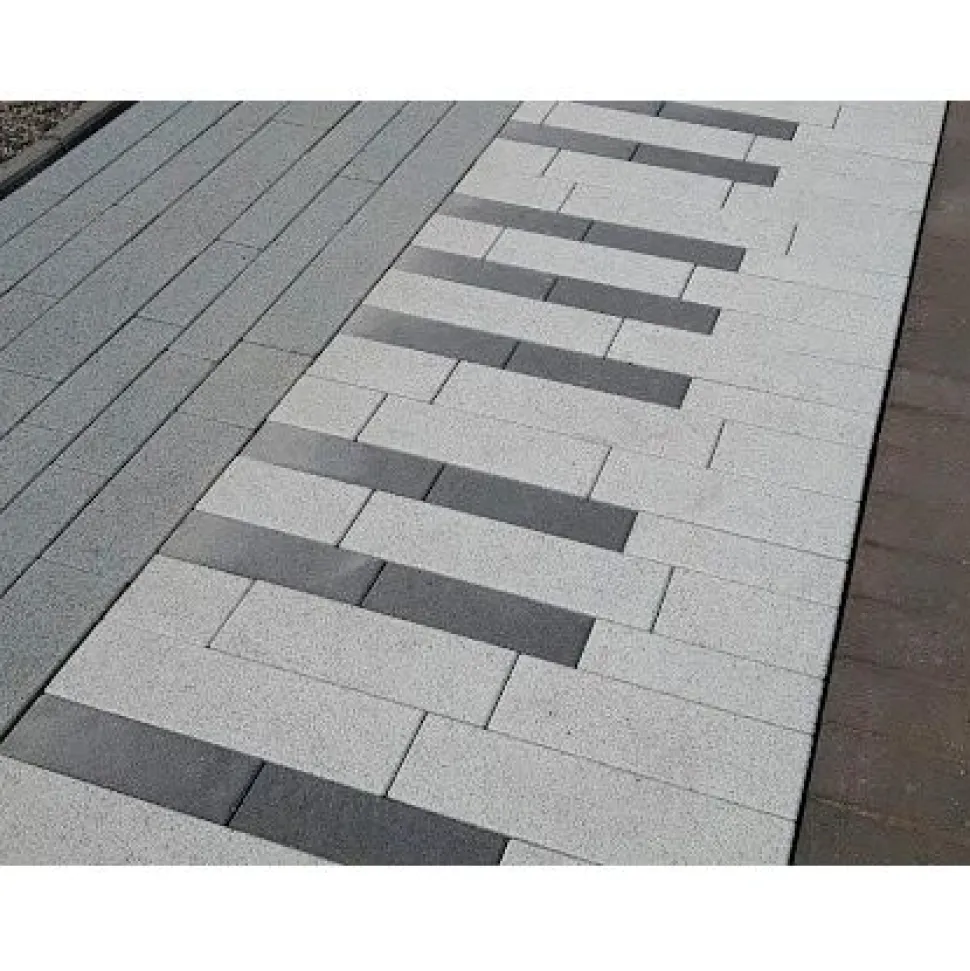 Pihakivisarja Rudus Piano-kivet 80 mm hiekkapuhallettu kulo