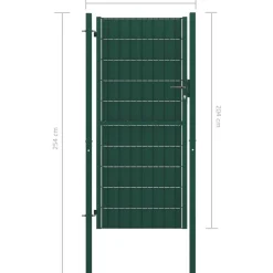 Pihaportti teräs 100x204cm vihreä