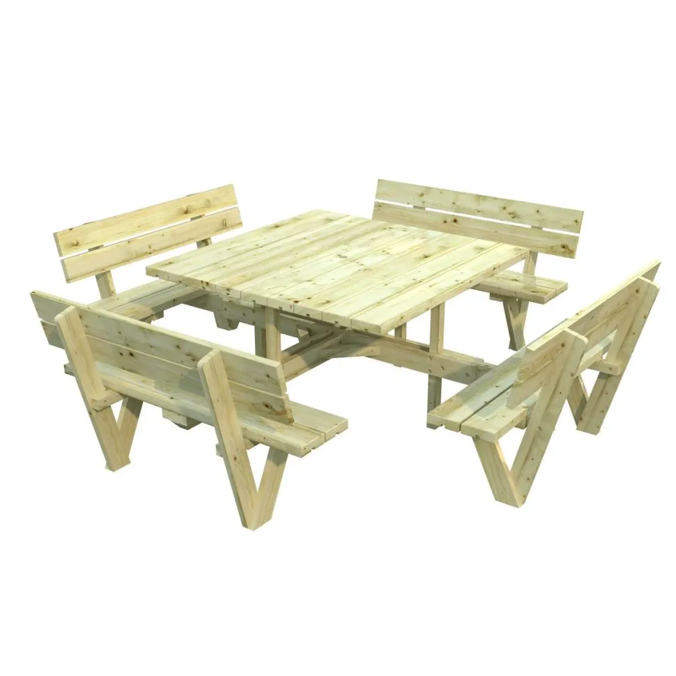 Piknik pöytäryhmä Palmako Arthur 274x274 cm vihreä