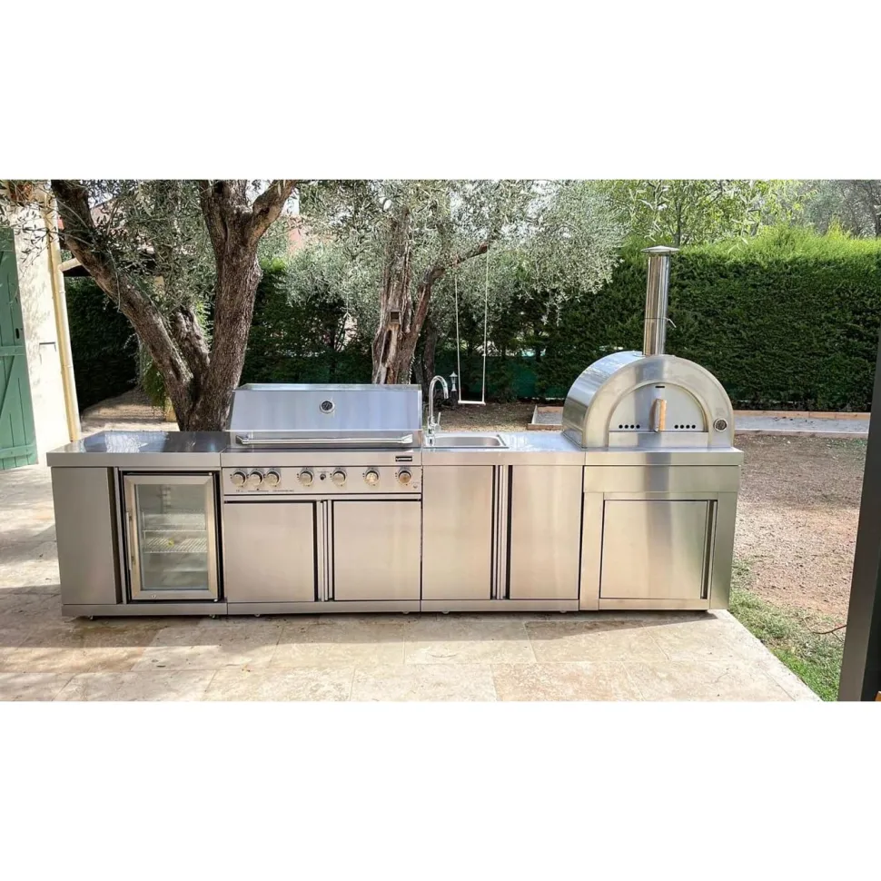 Pizzauuni Myoutdoorkitchen Classic Line Stainless Naples, puulämmitteinen, rst