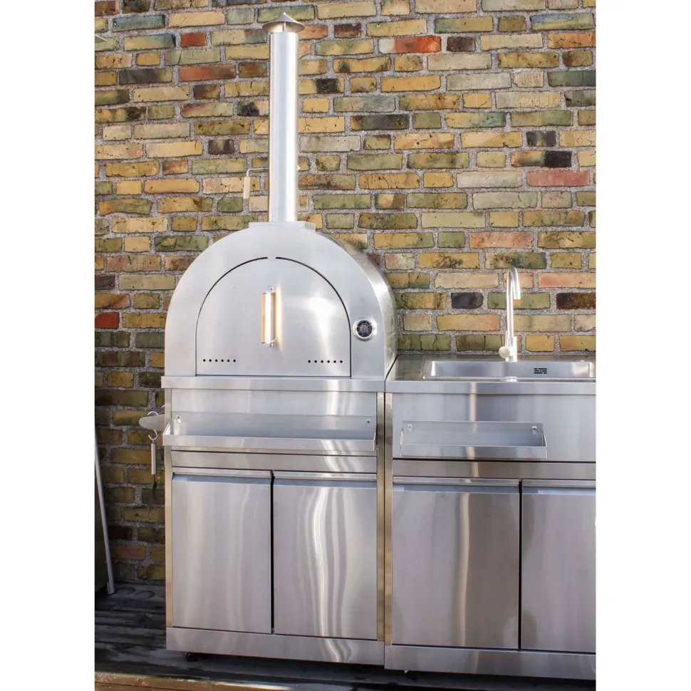 Pizzauuni Myoutdoorkitchen Inox Range, puulämmitteinen, rst