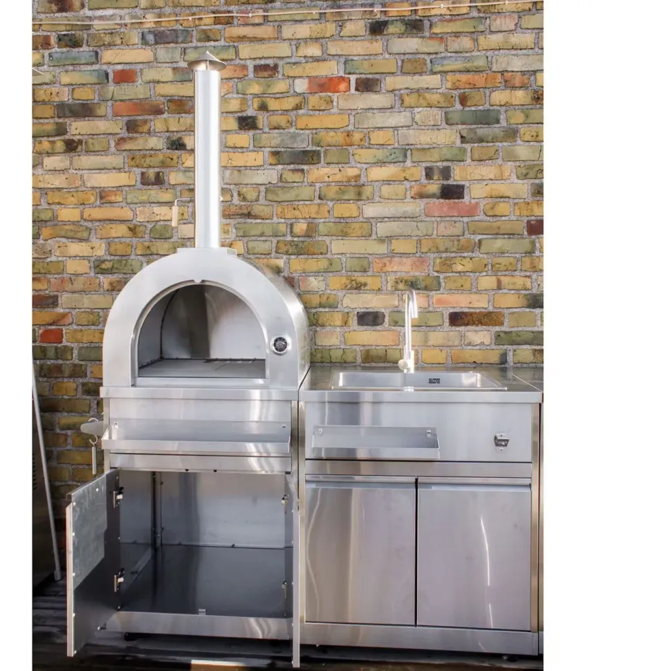 Pizzauuni Myoutdoorkitchen Inox Range, puulämmitteinen, rst