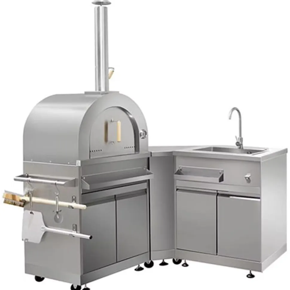 Pizzauuni Myoutdoorkitchen Inox Range, puulämmitteinen, rst