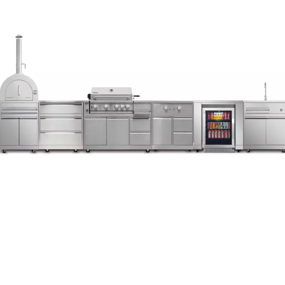 Pizzauuni Myoutdoorkitchen Inox Range, puulämmitteinen, rst