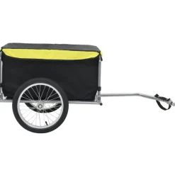 Polkupyörän peräkärry, 65kg, musta/keltainen