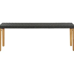 Polyrottinkinen musta puutarhapenkki 80 cm