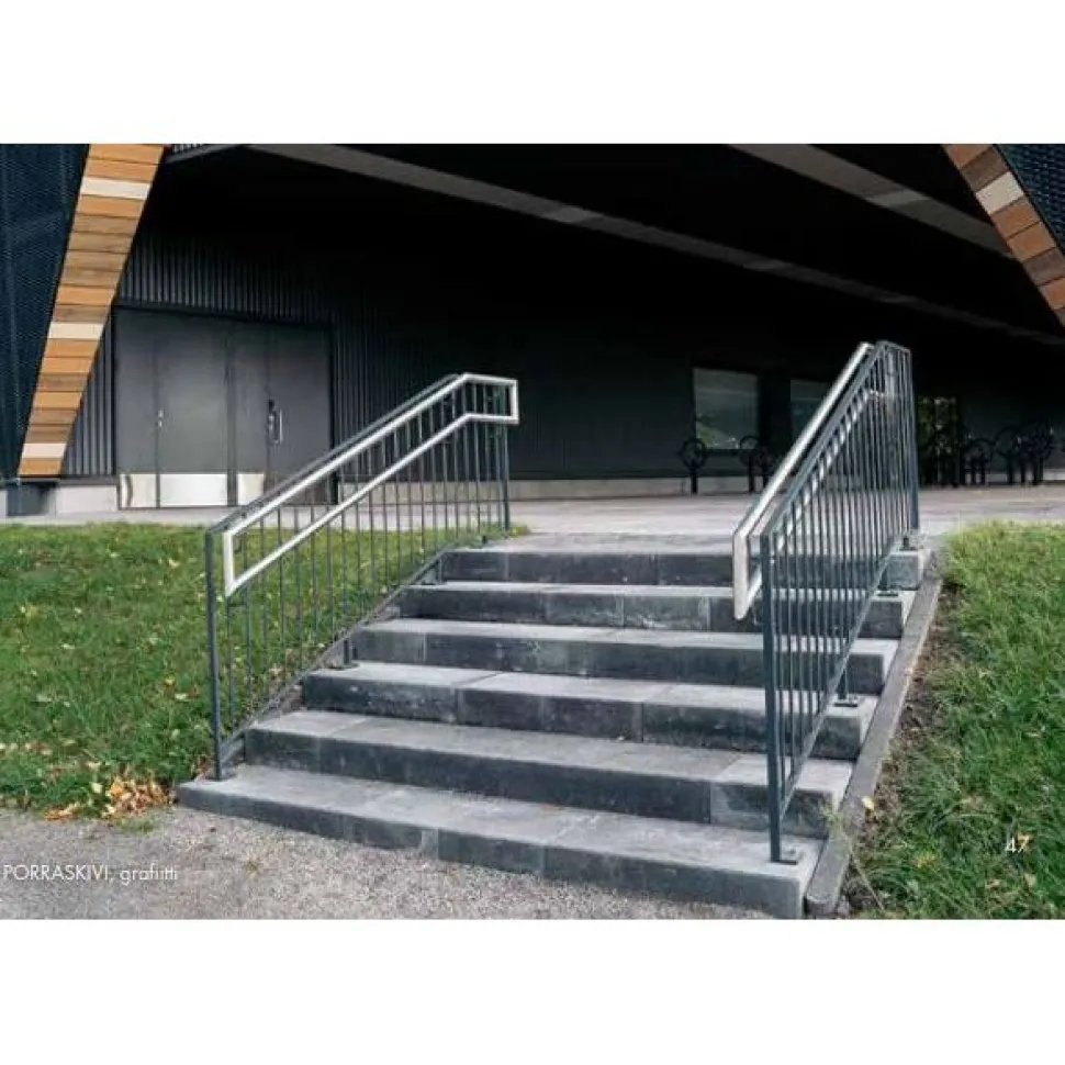 Porraskivi 400x400x130 mm sileä harmaa