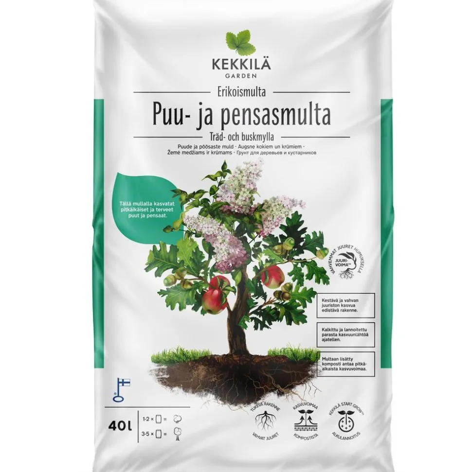 Puu- ja pensasmulta Kekkilä 60 säkkiä x 40 l lava 2400 litraa