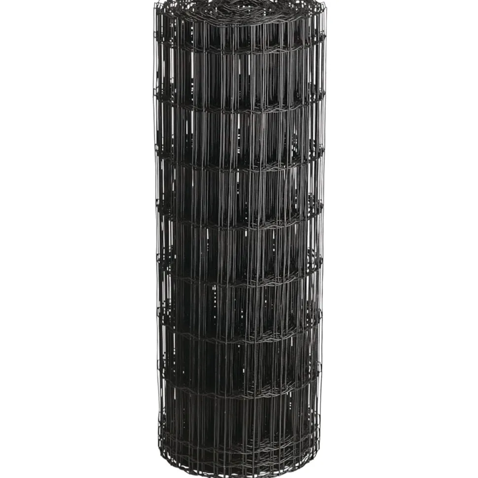 Puutarha-aita Hortus 5x10cm 0,8x25m 0% PVC musta