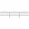 Puutarha-aita keihäskärjillä teräs (0.5-0.75)x5.1m musta