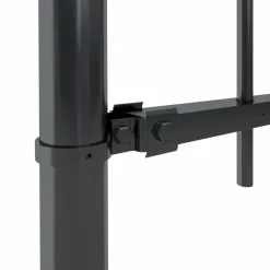 Puutarha-aita keihäskärjillä 8.5x1.5m teräs musta