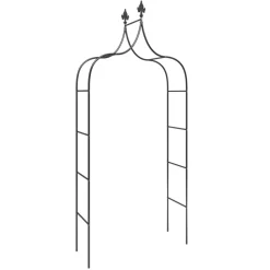 Puutarhakaaret 2 kpl 120x38x260 cm teräs musta