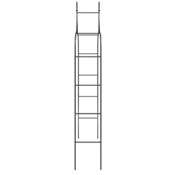 Puutarhakaaret 2 kpl 120x38x260 cm teräs musta