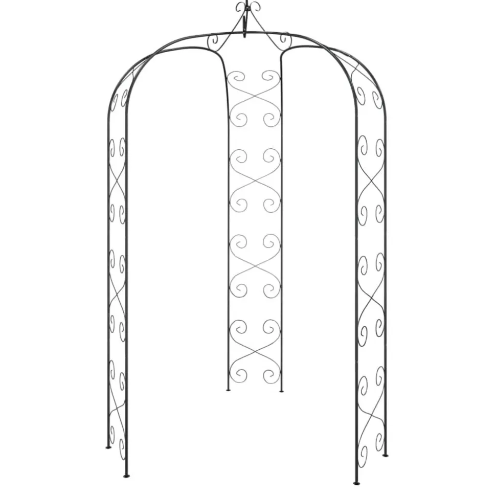 Puutarhakaari Ø180x255 cm teräs musta