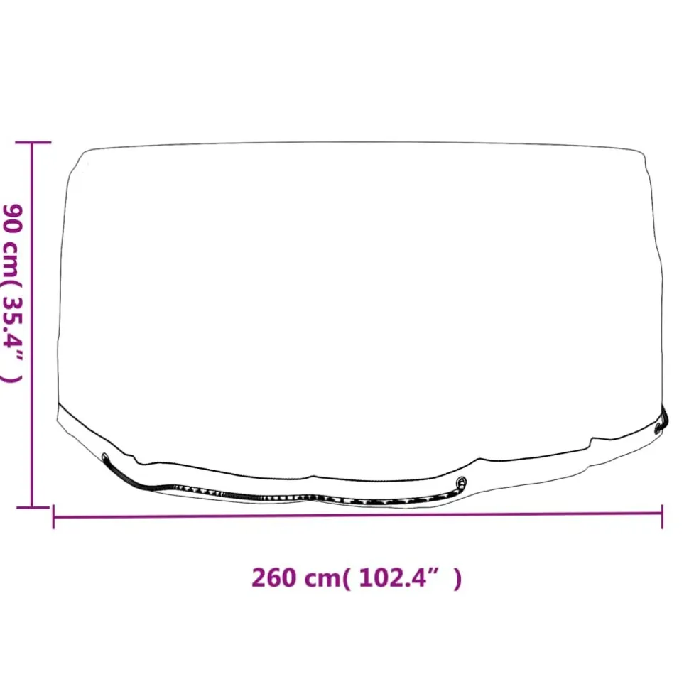 Puutarhakalusteiden suoja 10 purjerengasta Ø230x90 cm pyöreä