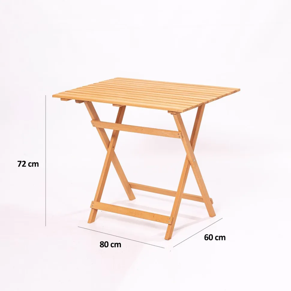 Puutarhakalusteryhmä Linento Garden My 004A, valkoinen/puunväri, 5-osainen