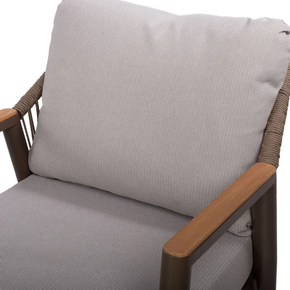 Puutarhakalustesetti Home4You DELIA pöytä, sohva ja 2 tuolia, beige