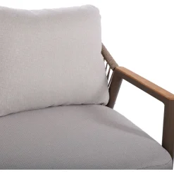 Puutarhakalustesetti Home4You DELIA pöytä, sohva ja 2 tuolia, beige