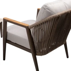 Puutarhakalustesetti Home4You DELIA pöytä, sohva ja 2 tuolia, beige