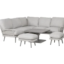 Puutarhakalustesetti Home4You MARENDA 4-osainen, harmaa/beige