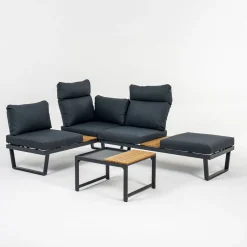 Puutarhakalustesetti Home4You MOERS monikäyttöinen, harmaa