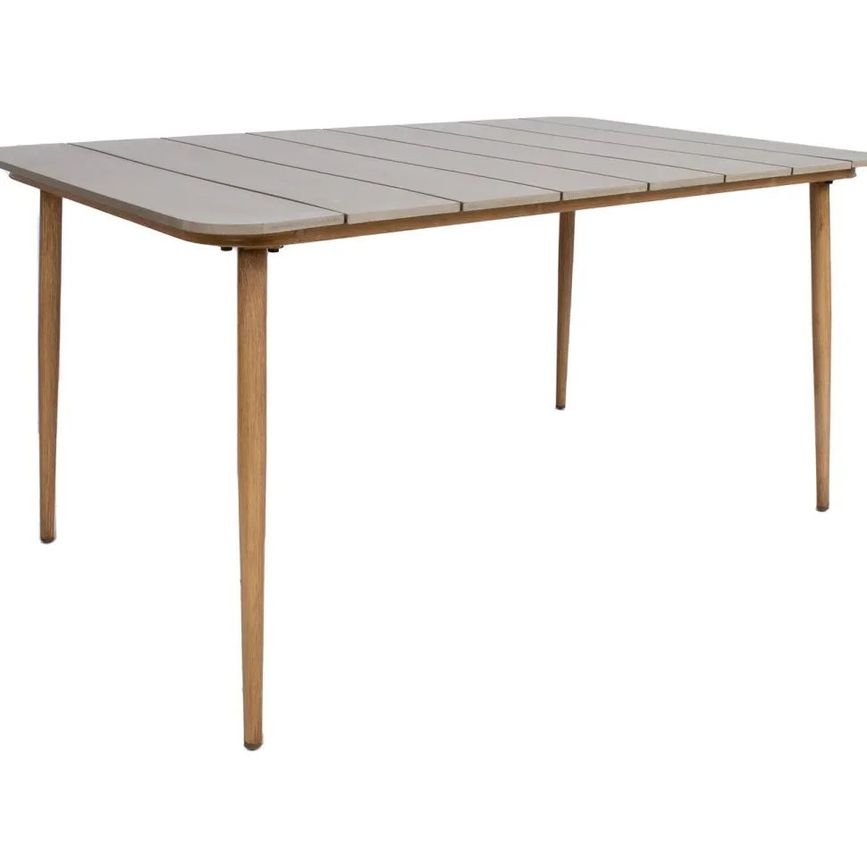 Puutarhakalustesetti Home4You NORWAY pöytä ja 4 tuolia, beige