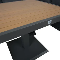 Puutarhakalustesetti Home4You PARKER 4-osainen, harmaa