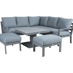 Puutarhakalustesetti Home4You RIO 4-osainen, harmahtava, beige