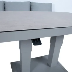 Puutarhakalustesetti Home4You RIO 6-osainen, harmahtava, beige