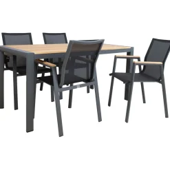 Puutarhakalustesetti Home4You TAMPERE pöytä ja 4 tuolia
